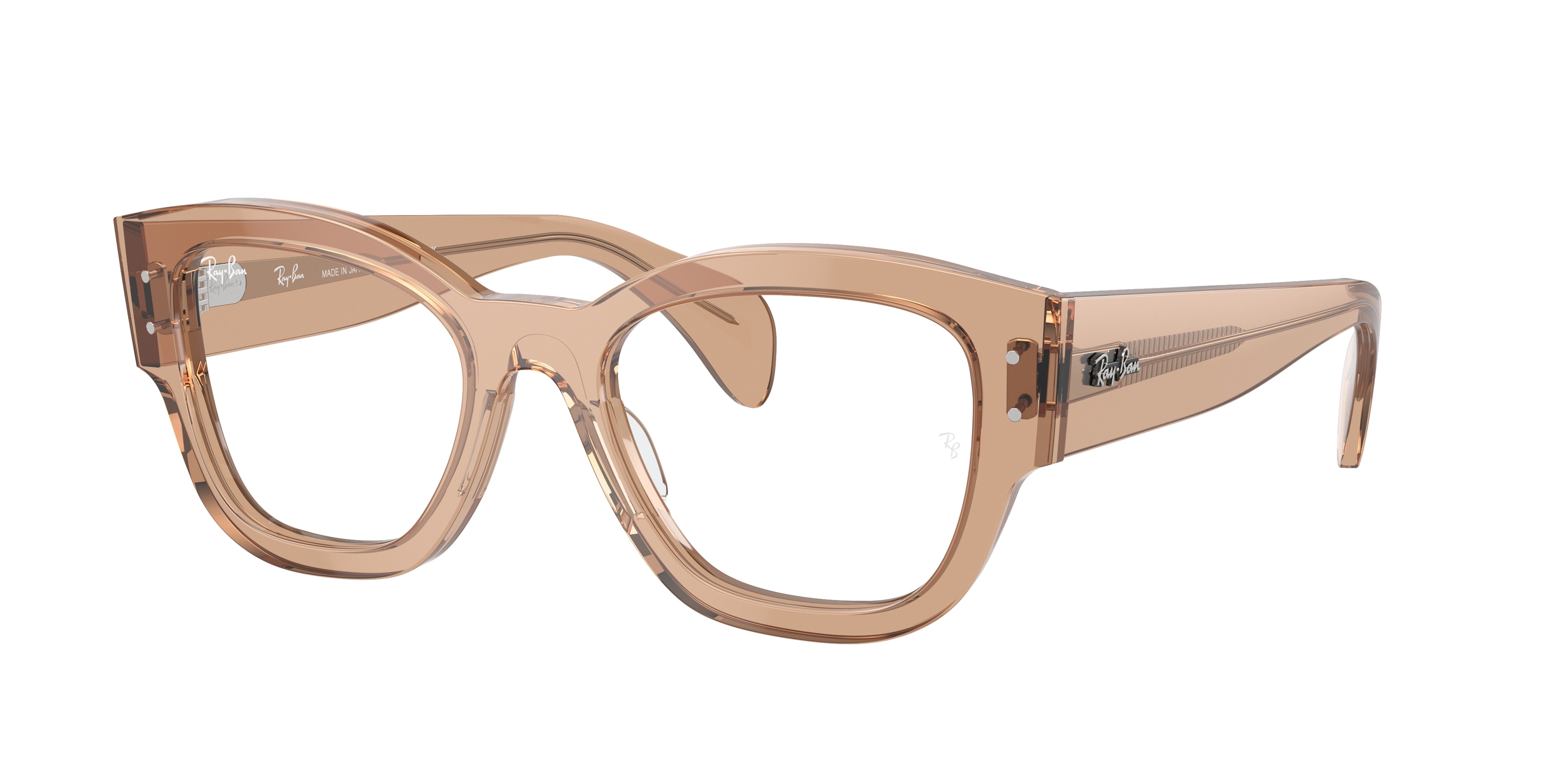 Ray - Ban Unisex RX7681V Jorge 8353 Montures Optiques AcéTate Marron Transparent Carré Normale-image